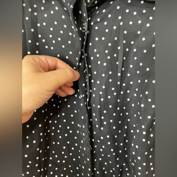 Wayward Fancies black & white Polka Dots With Pockets Romper Size 12 - Picture 8 of 16